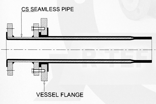 Lined-dip-pipe